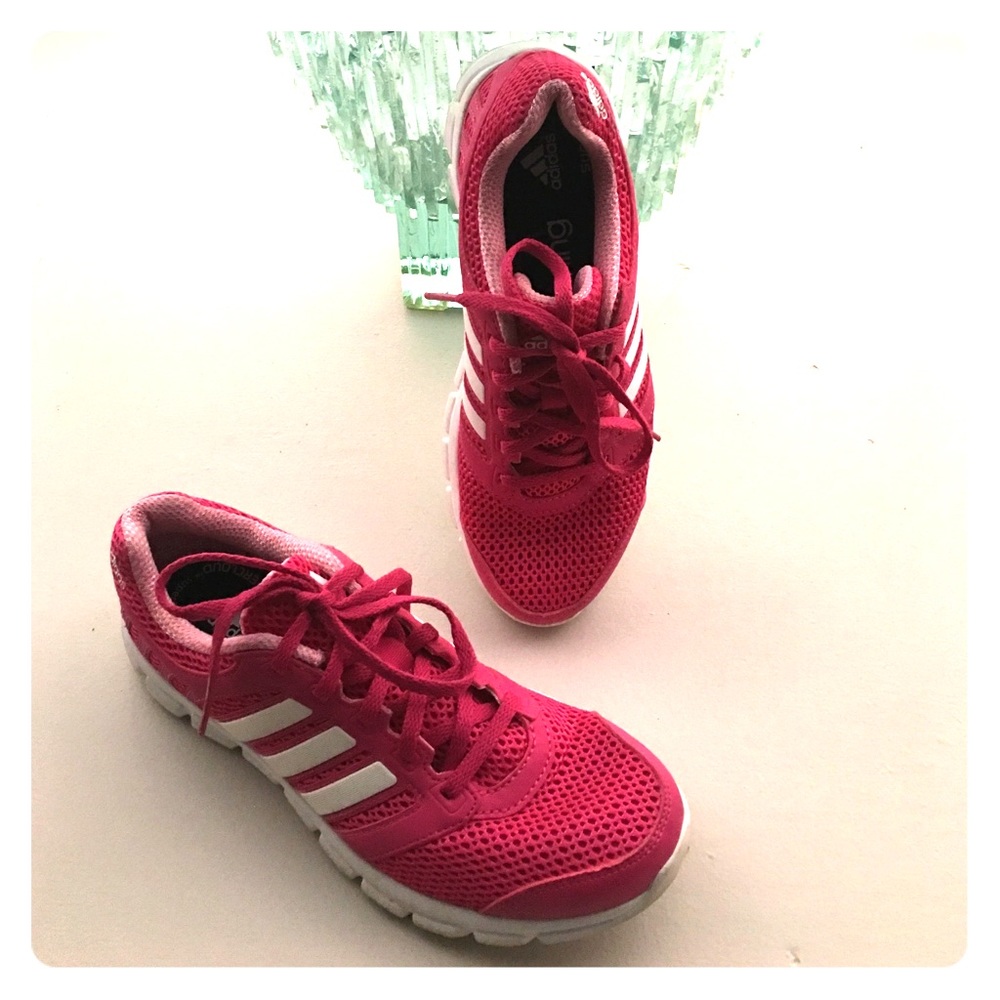 Pink Adidas Running Tennis Shoes
